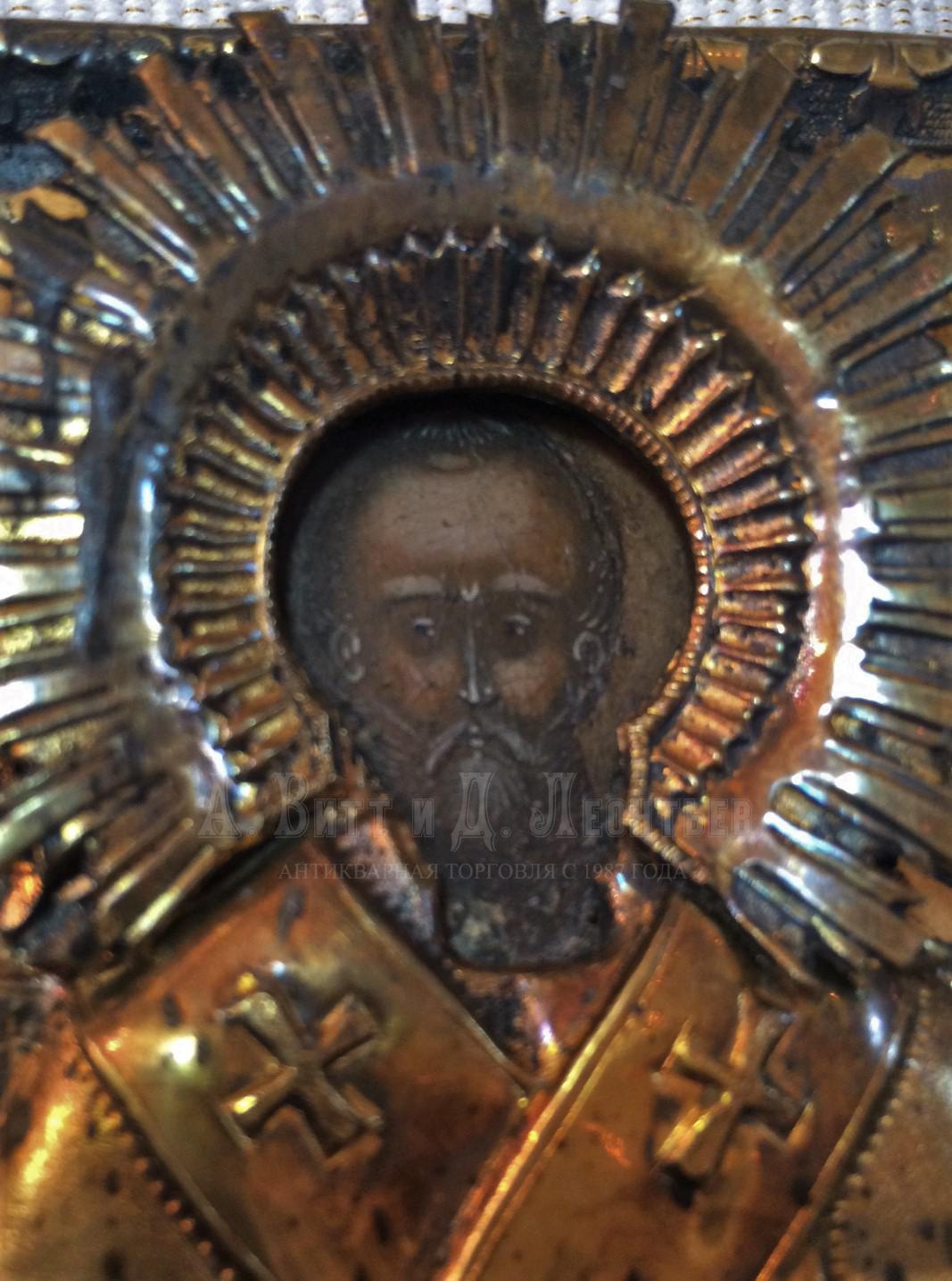 Антикварная икона - Святой Николай Чудотворец